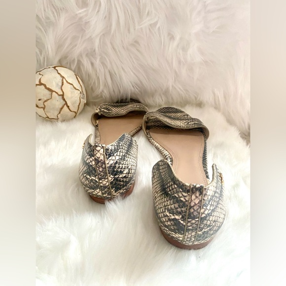 ✨TORY BURCH✨ Savannah Snake Leather Print Flats Sandals Size 10.5 M - Picture 6 of 8